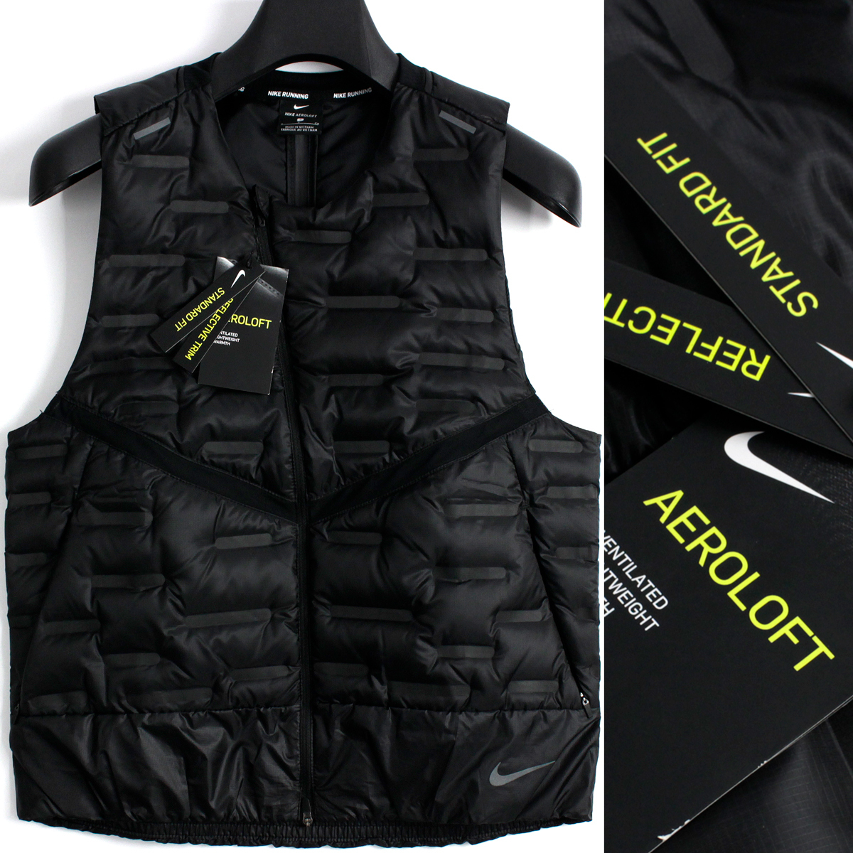 新品 定価2万 NIKE ナイキ エアロロフト ダウン ベスト XL 秋冬 黒 