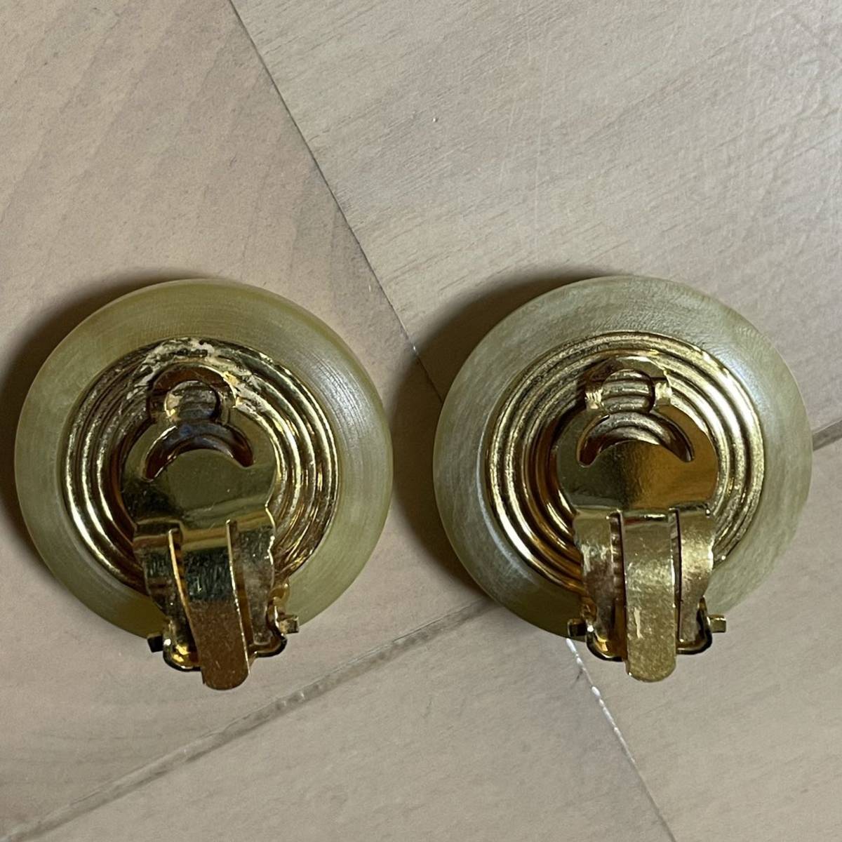 HERMES エルメス ホルンモチーフ イヤリング 水牛 バッファローホーン ヴィンテージ _3