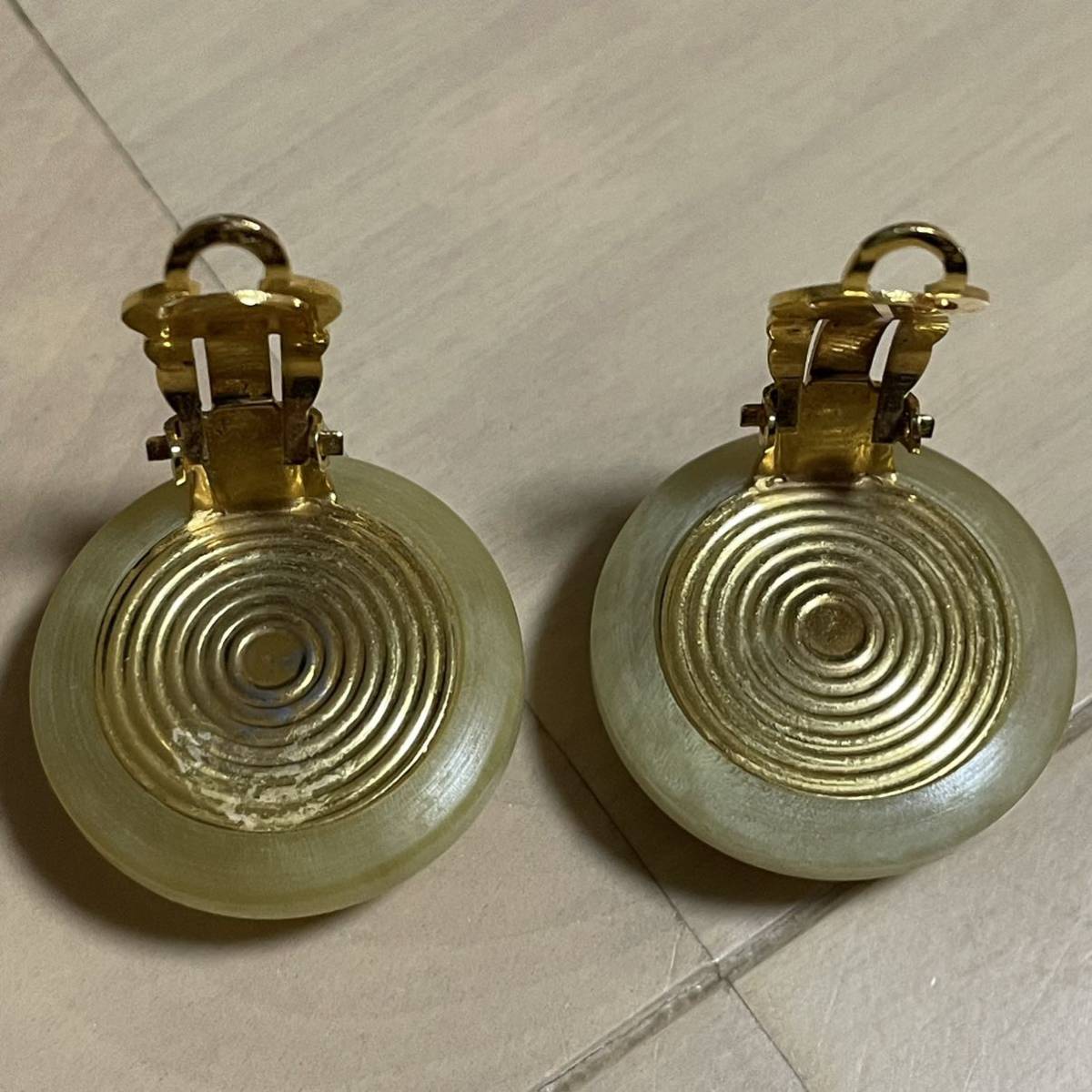 HERMES エルメス ホルンモチーフ イヤリング 水牛 バッファローホーン ヴィンテージ _4