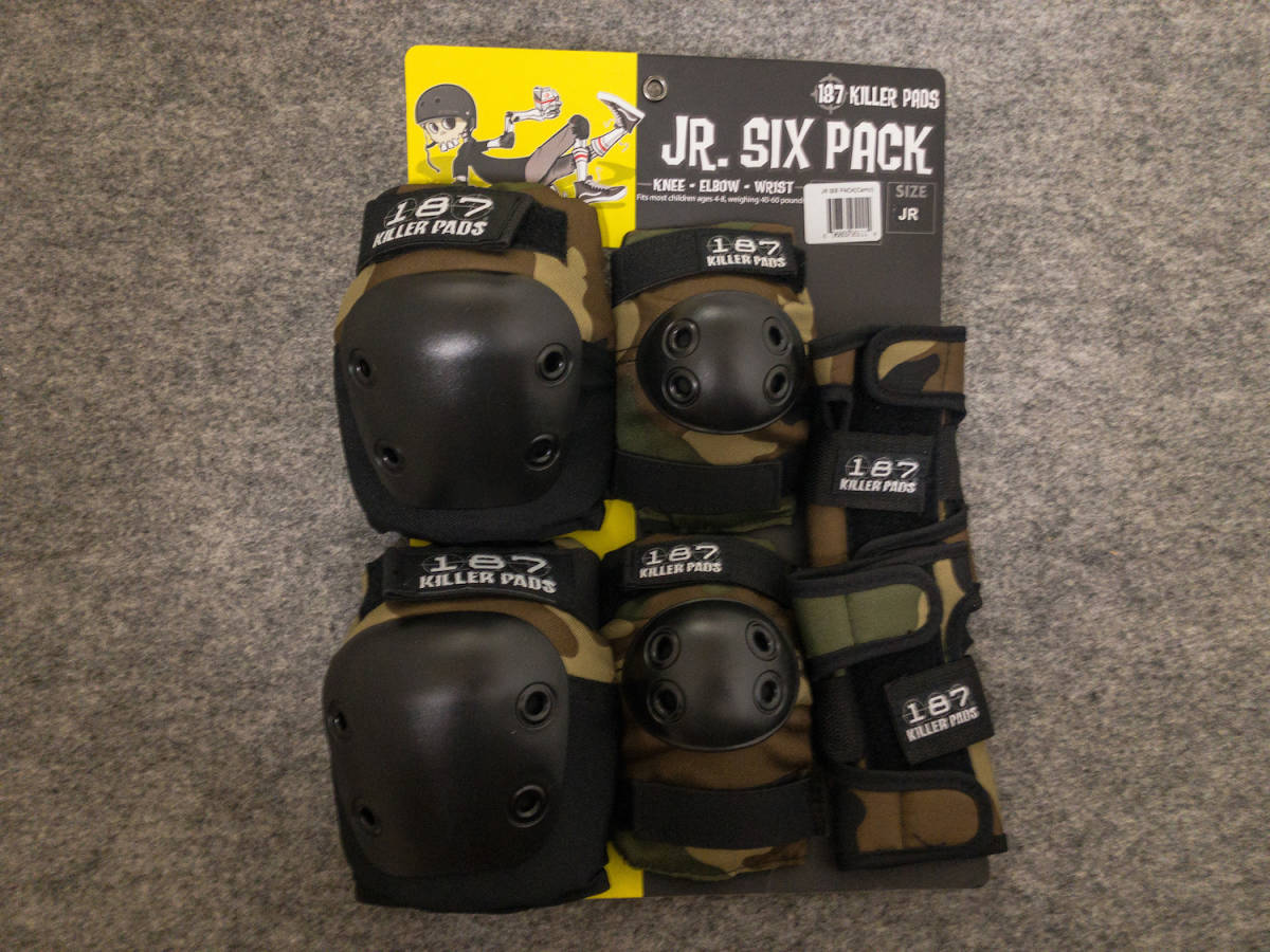 ★187 KILLER PADS★Jr. Six Pack★一番人気のスケートボードプロテクター★子供サイズ（ワンサイズ）★カモフラージュ★新品未使用★a03