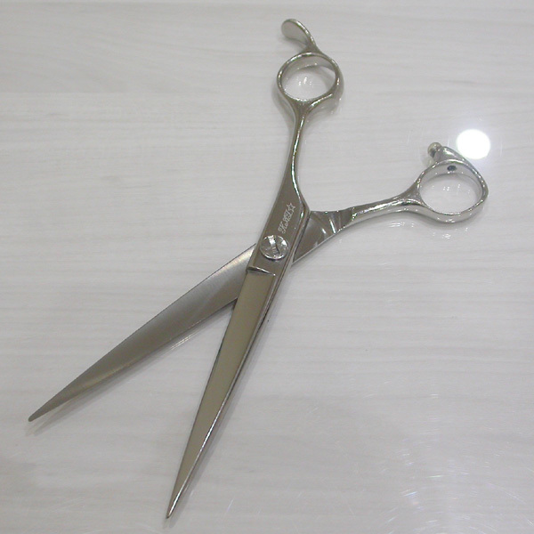 A2491☆美品 NETWORK SCISSORS ネットワークシザー シザー 7インチ 理容 美容 ハサミ 鋏 プロ用 オフセットハンドル ネーム刻印有り 美品_2