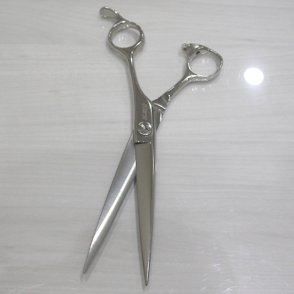 A2491☆美品 NETWORK SCISSORS ネットワークシザー シザー 7インチ 理容 美容 ハサミ 鋏 プロ用 オフセットハンドル ネーム刻印有り 美品_3