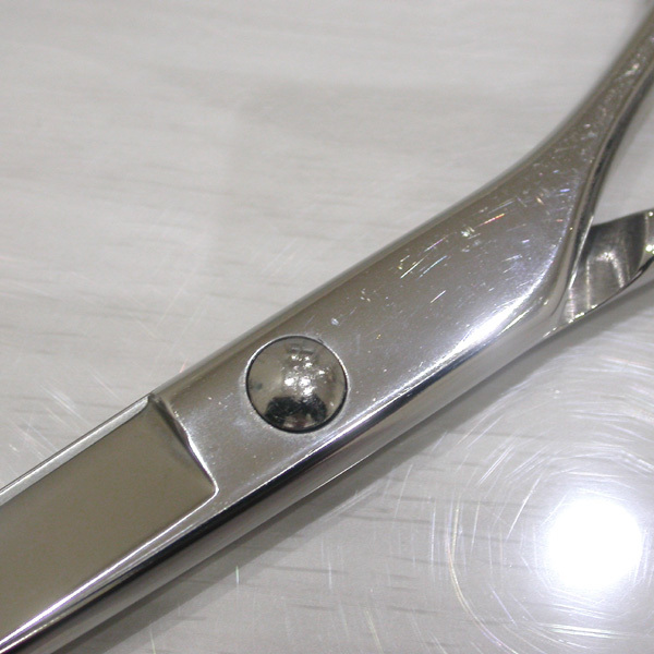 A2491☆美品 NETWORK SCISSORS ネットワークシザー シザー 7インチ 理容 美容 ハサミ 鋏 プロ用 オフセットハンドル ネーム刻印有り 美品_6