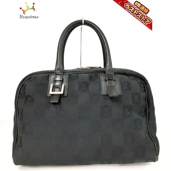 ロエベ LOEWE アナグラム ジャガード×レザー トートバッグ ジャガード