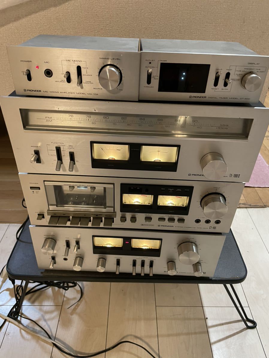 Pioneer SA-7800II プリメインアンプ、CT-405カセットデッキ、TX