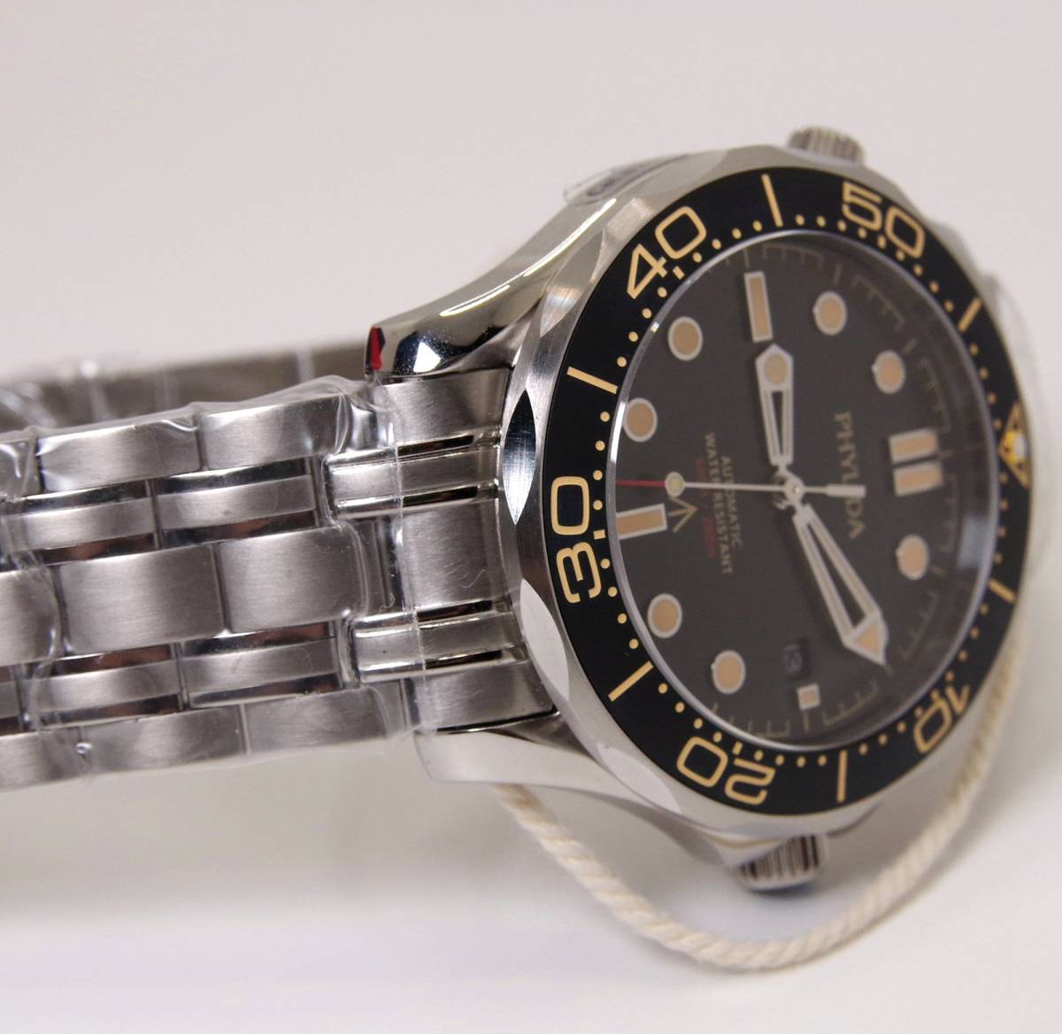 PHYLIDA オマージュ 43.5mm 500m phylida 機械式腕時計 ブルー メンズ 