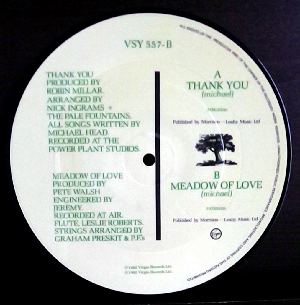 82年UK.Org The Pale Fountains / Thank You Pictur 7inch インディロック インディポップ ネオアコ ギターポップ_3