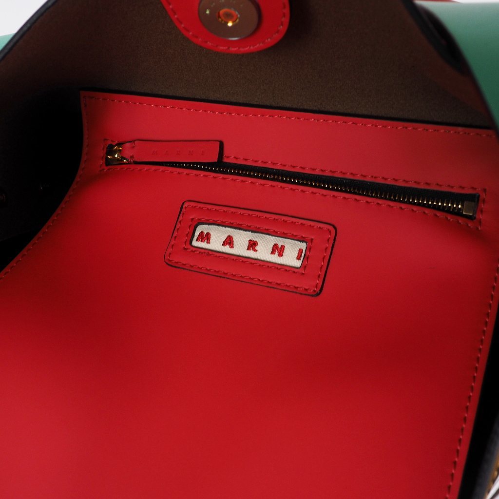 未使用 MARNI マルニ 19SS パネル レザー トートバッグ ショルダー  
