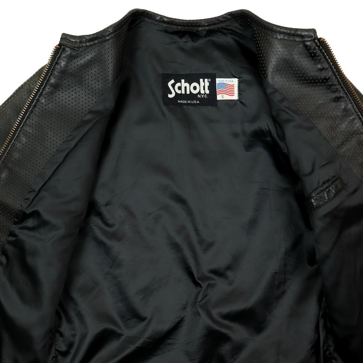 S1943】【希少モデル】SCHOTT ショット シングルライダースジャケット 