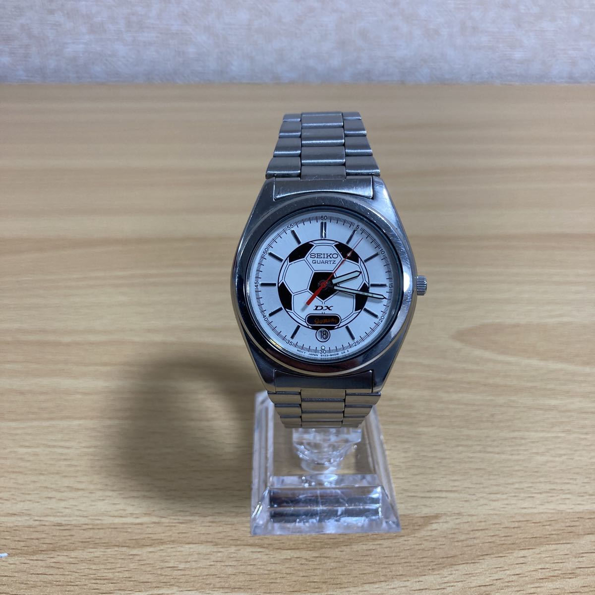 1円スタート SEIKO セイコー DX 5Y23-8230 サッカーボール文字盤 