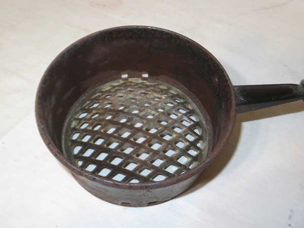 茶道具 水屋道具 十能 【 鉄製 火起 銅製 丸形 台付十能 】