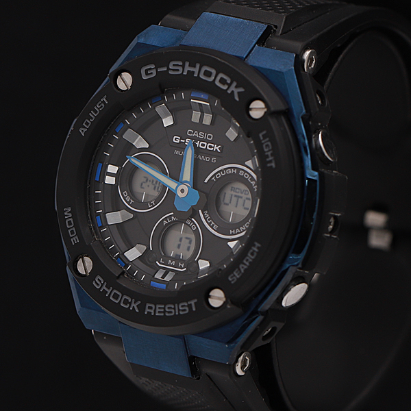1円◎稼働◎良品【カシオ/Gショック】GST-W300G Gスチール 電波ソーラー デジアナ メンズ腕時計 900A0149628