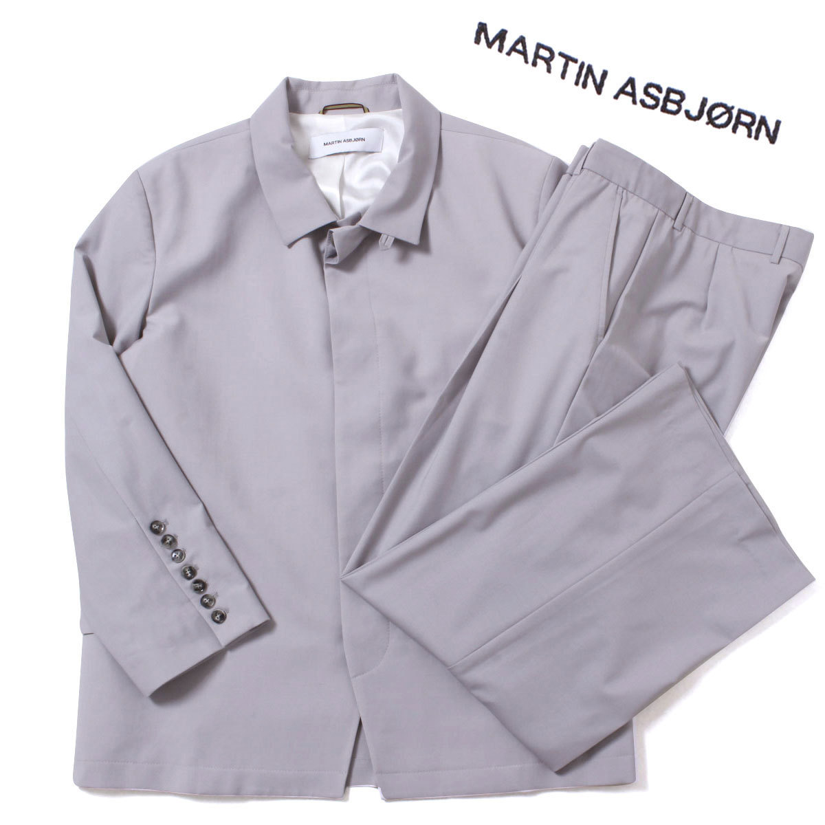 19年物 MARTIN ASBJORN Logan Blazer / Trousers size46 Moonshine  
