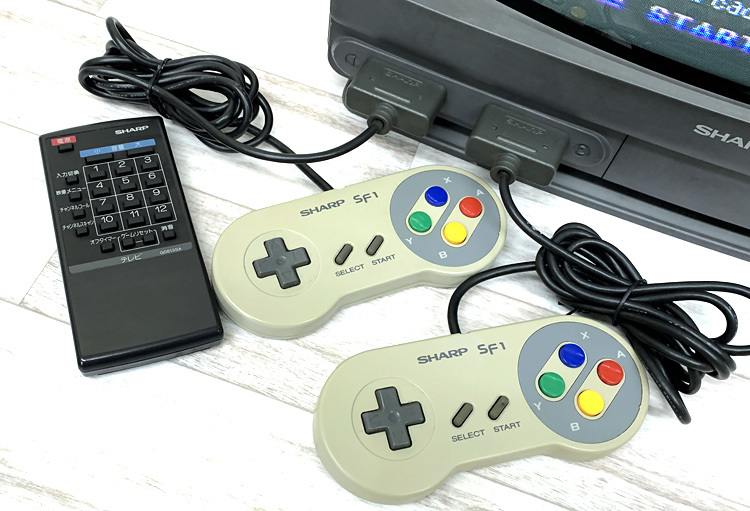 Sharp Sf1 SHARP SF1 スーパーファミコン内蔵テレビ 14G-SF1 リモコン コントローラー付き シャープ スーファミテレビ 任天堂 ...