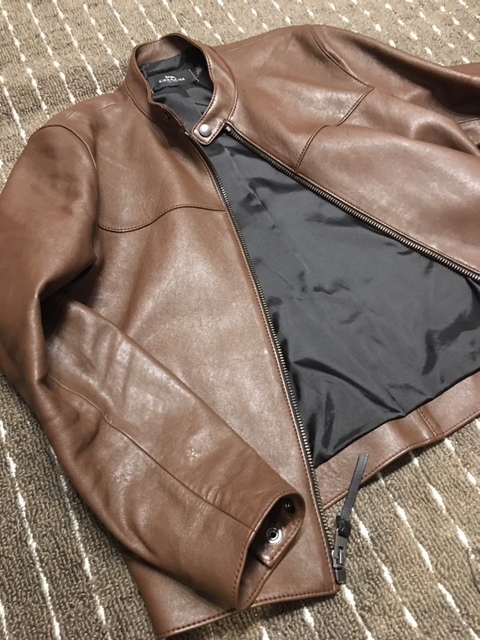 COACH シングル メンズ コーチ レザージャケット ジャケット