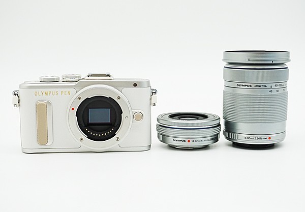 ◇美品【OLYMPUS オリンパス】OLYMPUS PEN E-PL8 EZダブルズームキット ミラーレス一眼カメラ ホワイト