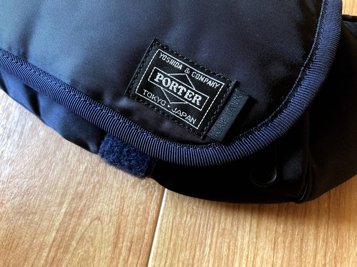希少□ KAPTAIN SUNSHINE × PORTER / Travellers Funny Bag / NAVY 