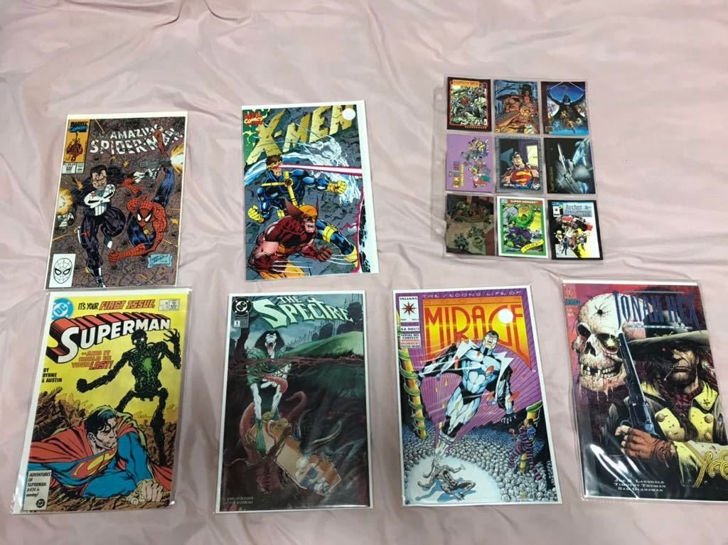 1993年 アメコミ6冊とトレーディングカード 未開封 Superman，X-men