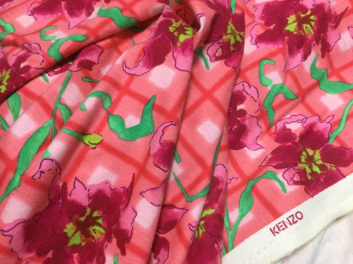 ☆昭和レトロ☆ケンゾー☆KENZO ☆花柄ニット生地 ☆薄手トレーナー位 