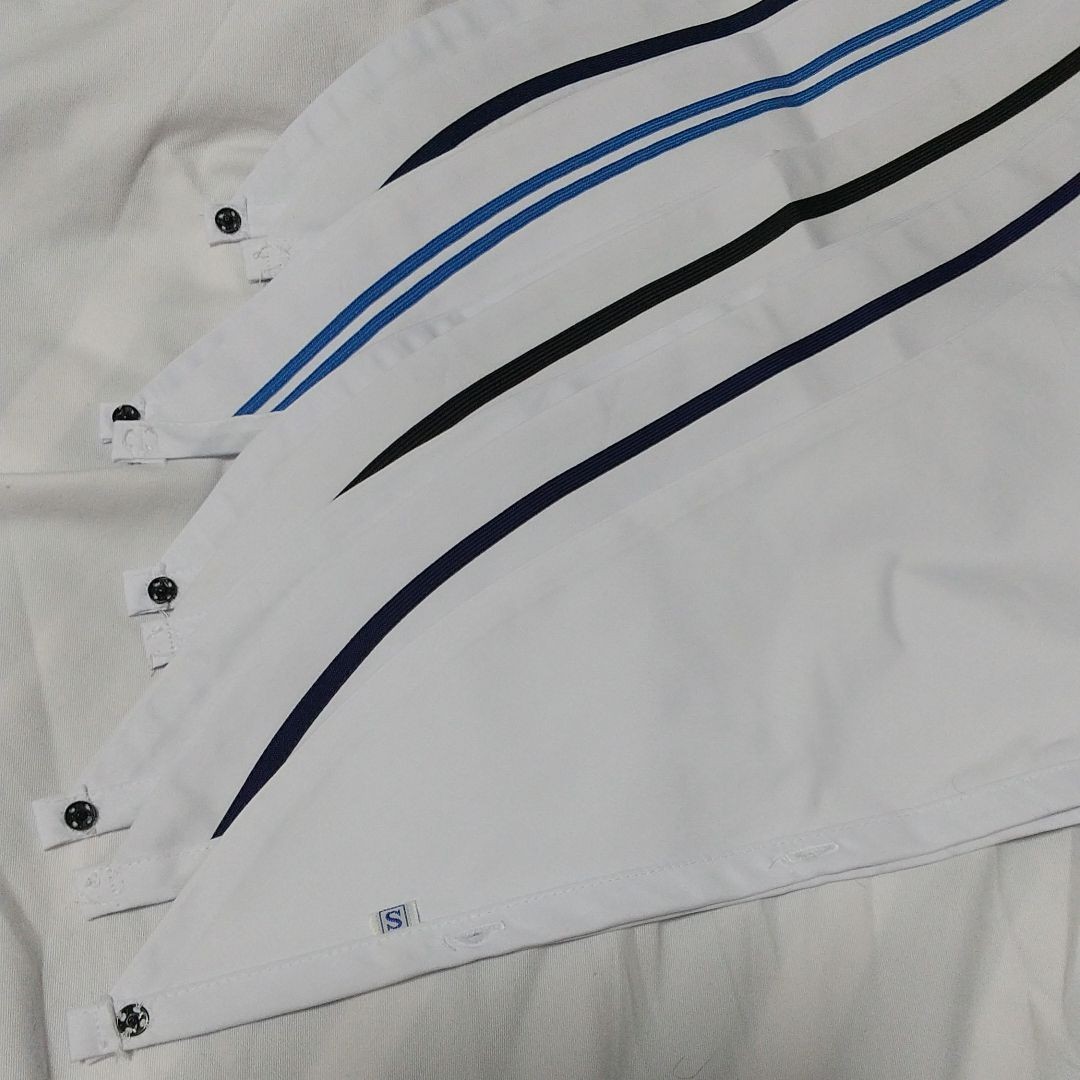 セーラー服用襟カバー 5枚セット 白襟 無地 1本線 2本線 中学校指定