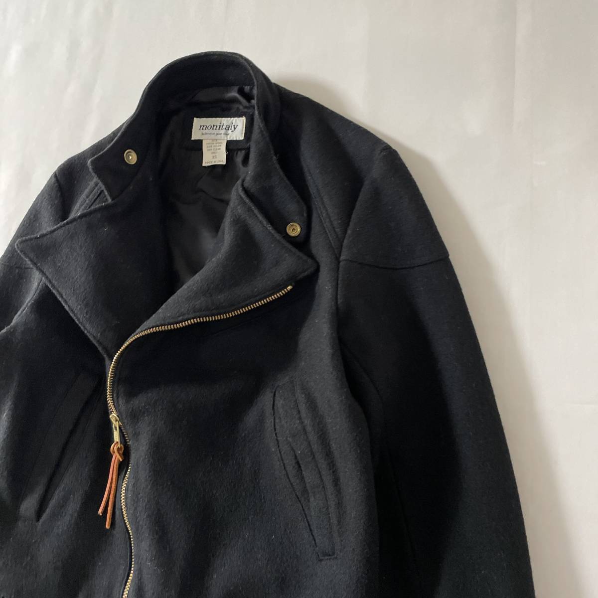 monitaly USA製 size XS モニタリー ck2 メルトン ライダーズ シングル 