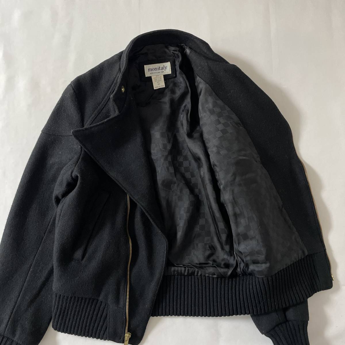 monitaly USA製 size XS モニタリー ck2 メルトン ライダーズ シングル 