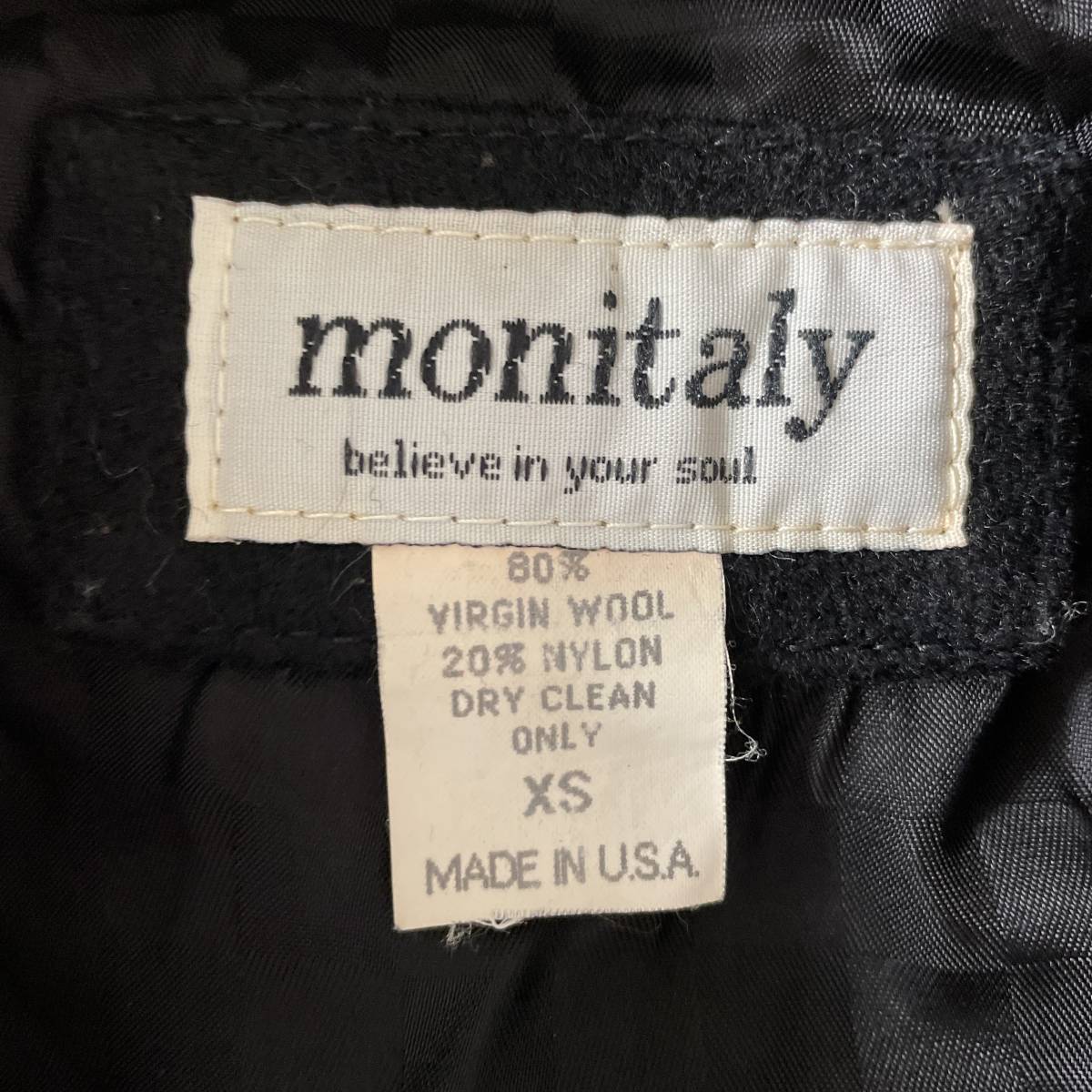 monitaly USA製 size XS モニタリー ck2 メルトン ライダーズ シングル 