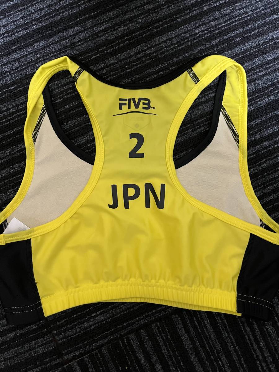 支給品 ビーチバレー ワールドツアー 女子 日本代表 選手用 実用品 トップス ユニフォーム ビーチ バレーボール スポーツウェア Japan
