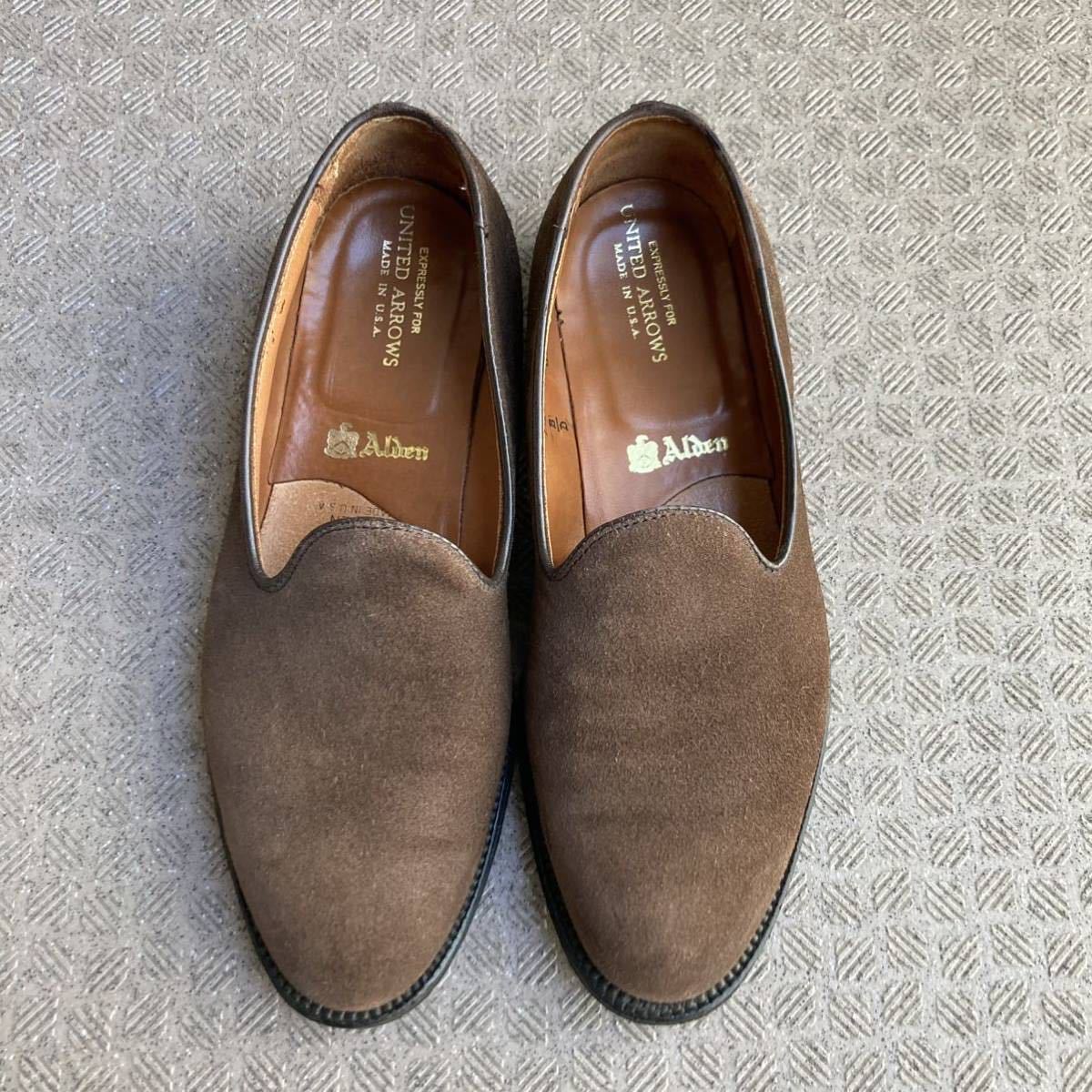 オールデン ALDEN スエード ローファー 7.5 ブラウン ウエストン ロブ 