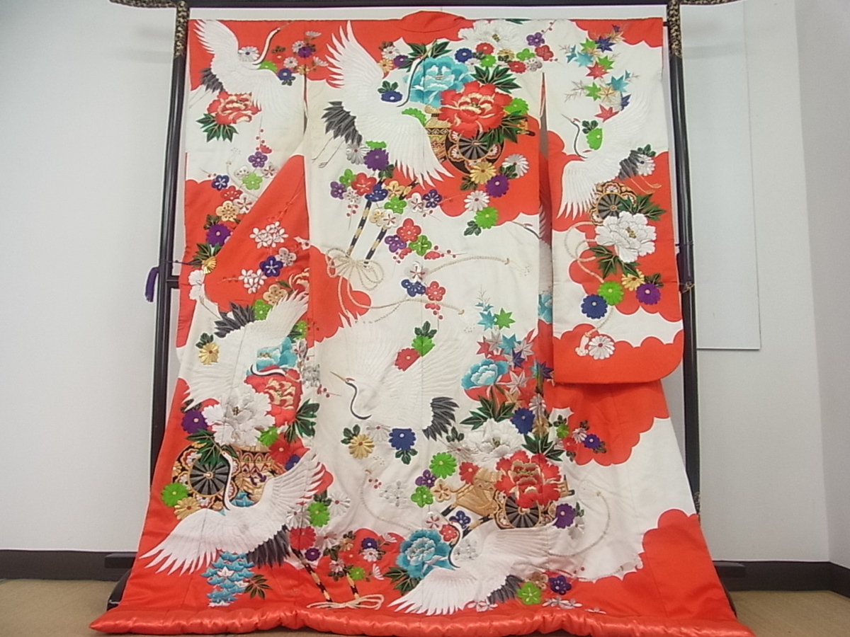逸品 駒刺繍 正絹 金彩 和装 平和屋2□豪華色打掛 婚礼 結婚