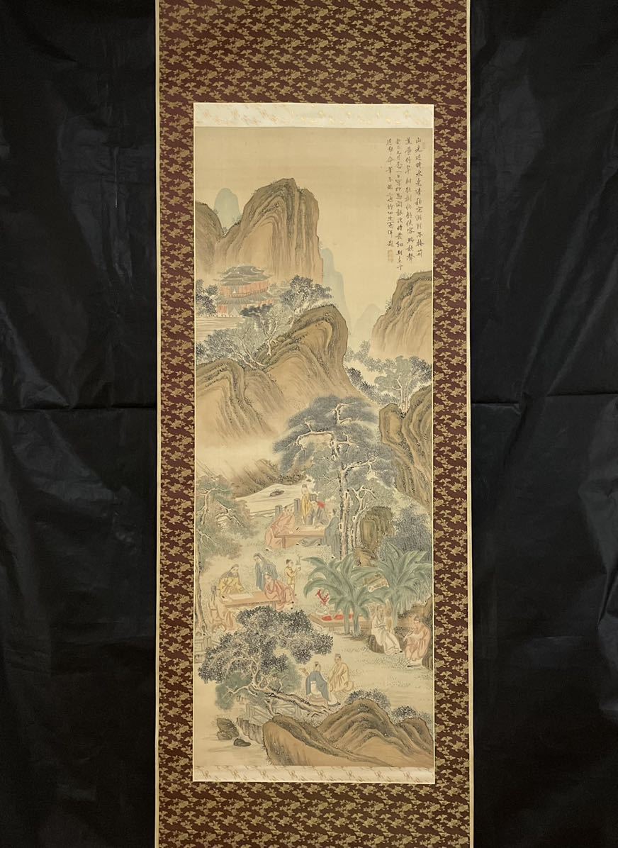 掛軸 絹本肉筆【田能村竹田】名孝憲 田能村直入の養父 江戸時代後期 南