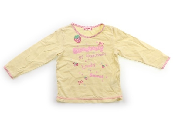 メゾピアノ mezzo piano Tシャツ・カットソー 100 女の子 黄色・ピンク 