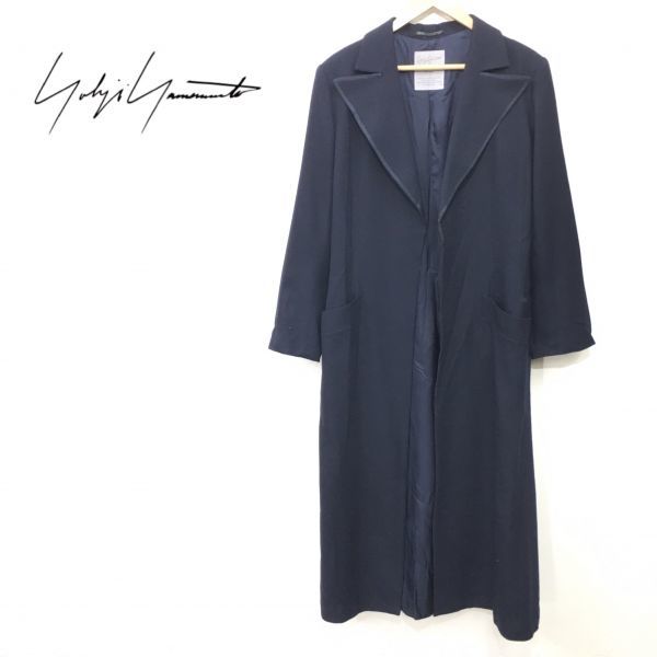 N348-J◇日本製 YOHJI YAMAMOTO ヨウジヤマモト ロングコート 
