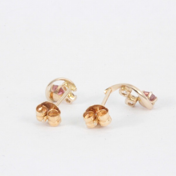 4℃ ヨンドシー ピアス K10PG/ピンクカラーストーン/ジルコニア【いおき