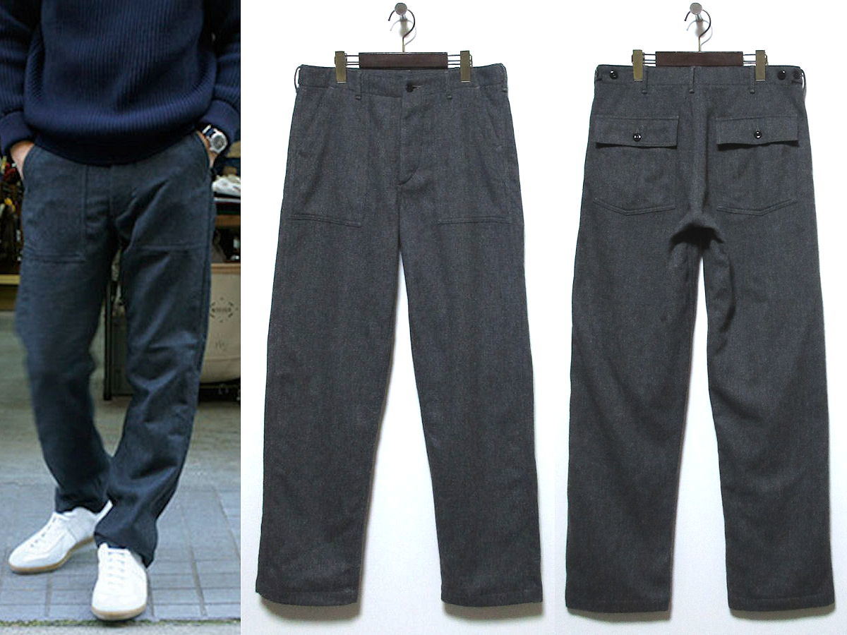 orSlow オアスロウ WOOL US ARMY FATIGUE ウール ファティーグ パンツ 3 チャコールグレー 定価18，150円