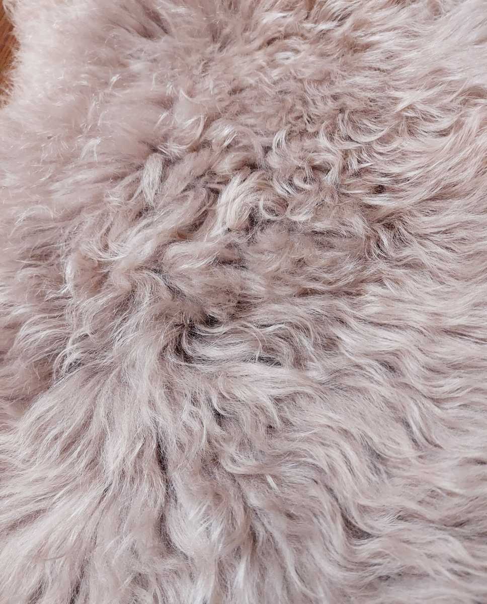 グレースコンチネンタルリアルファー付きポンチョストール ベージュ