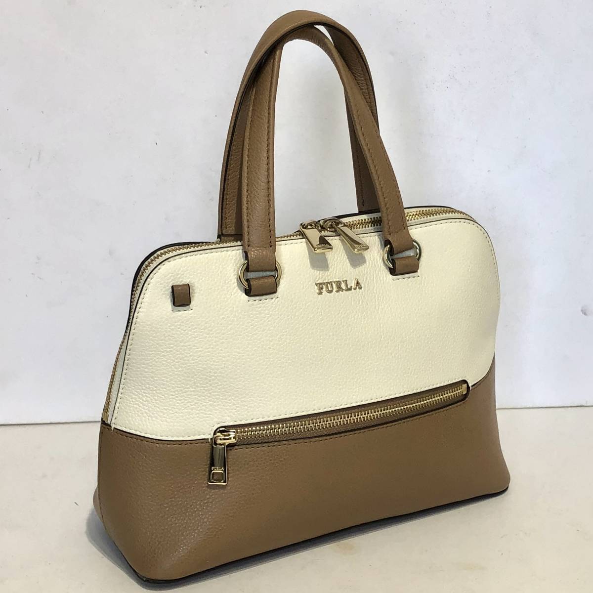 美品】フルラ っぽい 2way ハンドバッグ ショルダーバッグ アレックス 