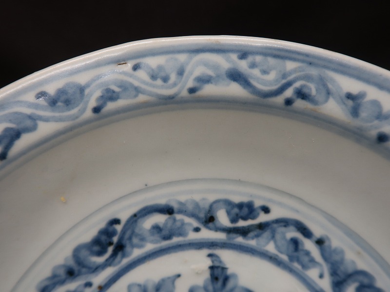 古染付 青花 中国美術 染付 大皿 OUT SOLD 骨董 青花古 古美術