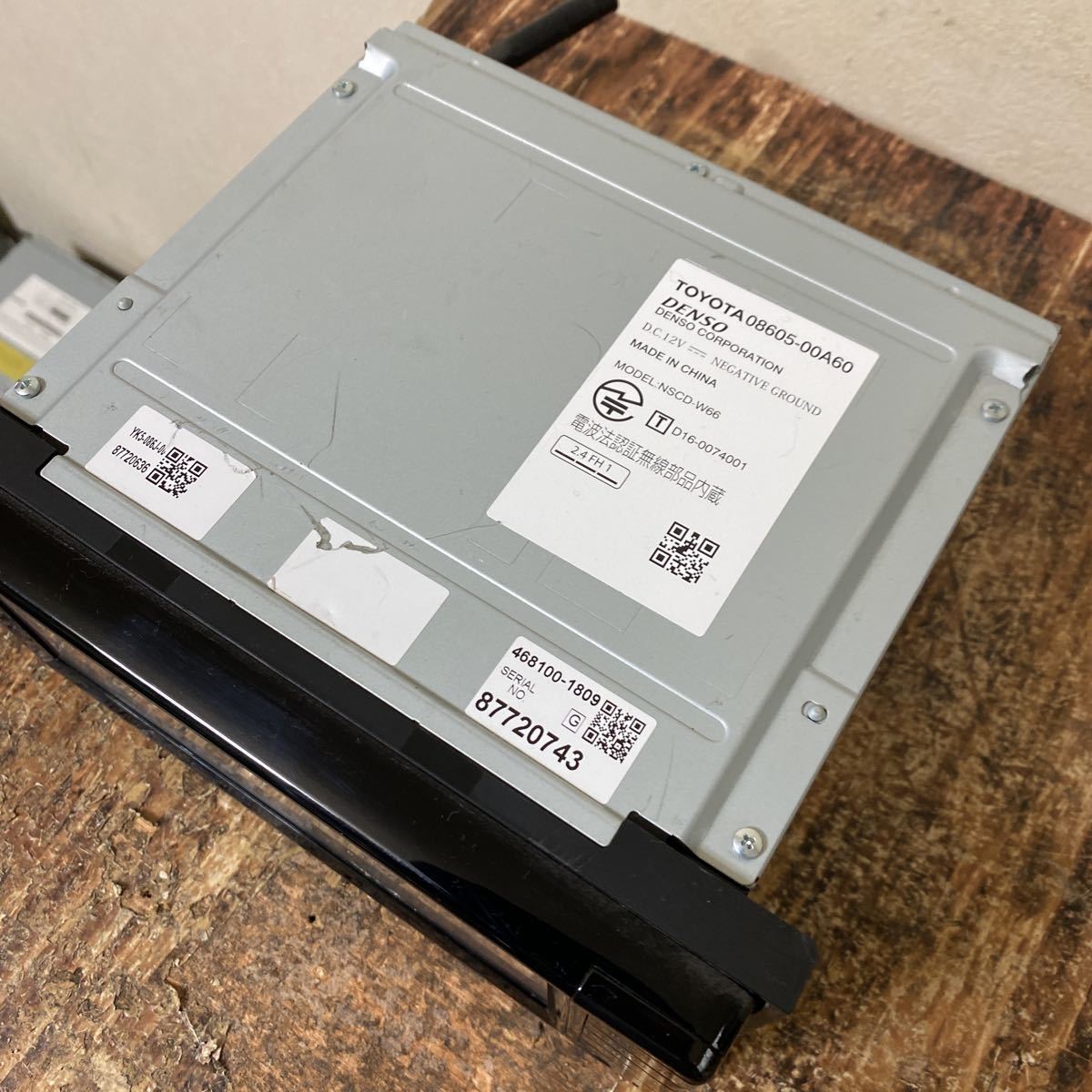 トヨタ純正 ナビ DENSO 08605-00A60 MODEL NSCD-W66 動作未確認