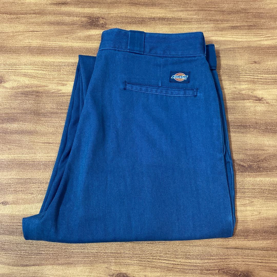 W38×L34】USA製 Dickies 874 ワークパンツ ネイビー 紺□ビンテージ