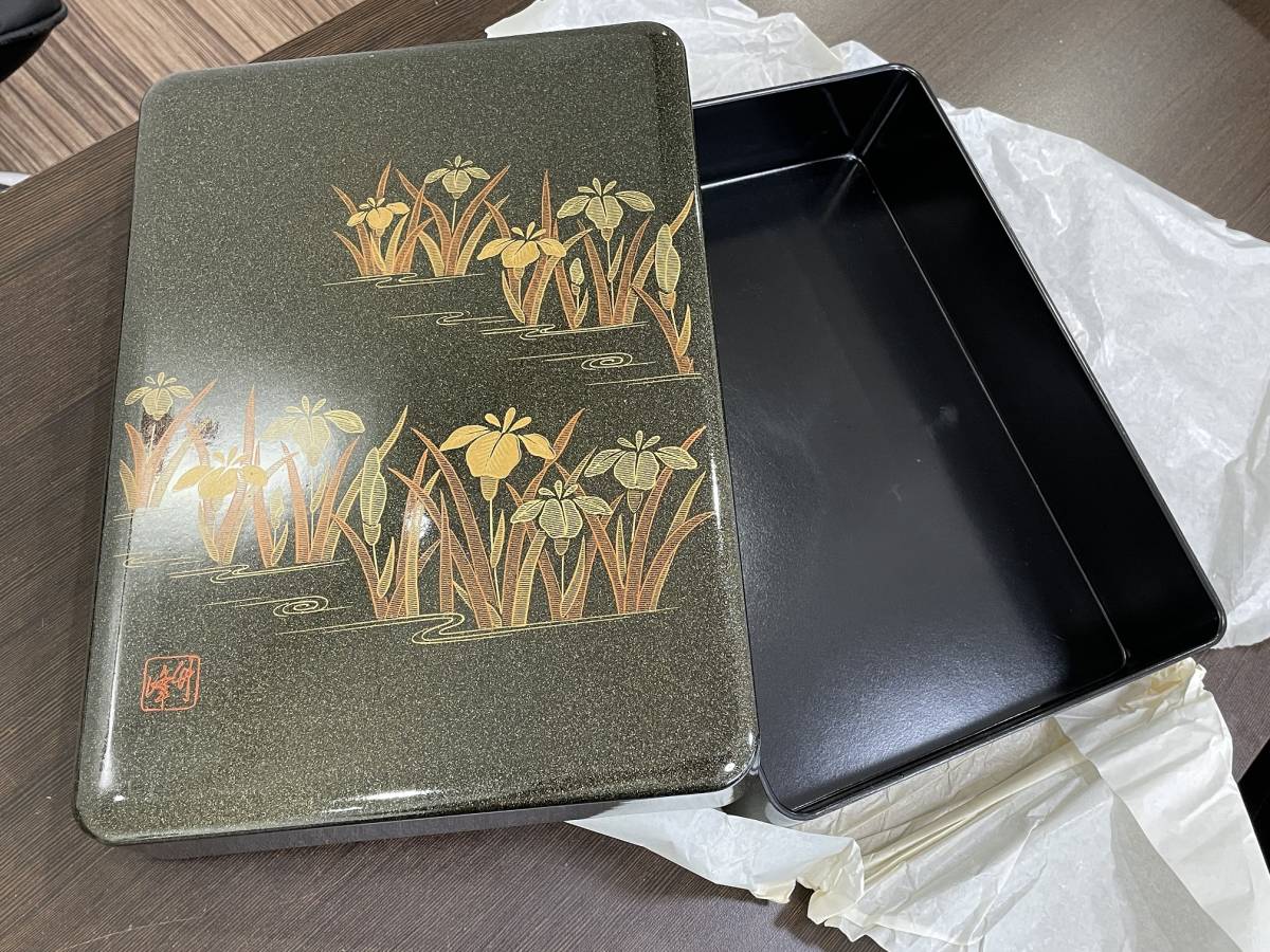 ☆【合成漆器/樹脂製】文箱(硯箱/筆箱/書類ケース) 寸法(約)：縦340×横  