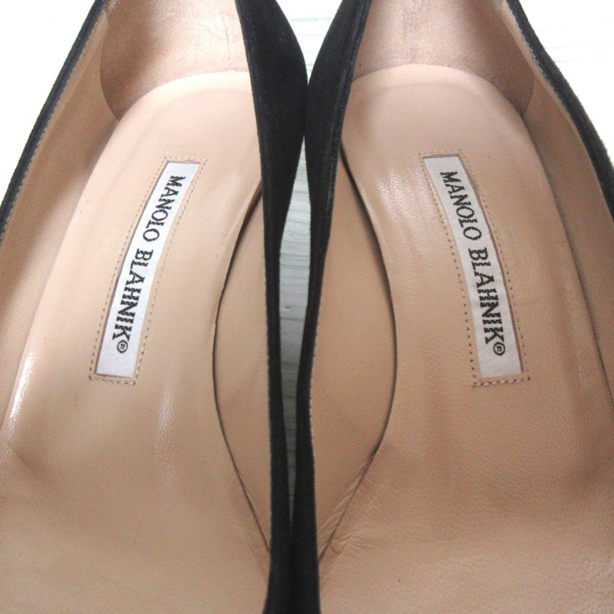 美品 MANOLO BLAHNIK マノロブラニク BB pick50 ポインテッドトゥ 
