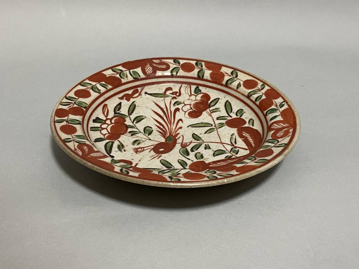 天平堂（TENPYODO） 呉須赤絵唐獅子文大皿（明時代） 純時代の逸品