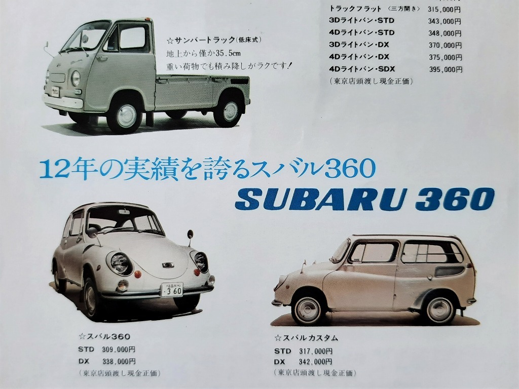 値下げしました！レア物・旧車 富士重工 スバル 360カタログ 希少！富士重工 スバル360 旧車カタログ 古車カタログ 旧車 レトロ 当時物