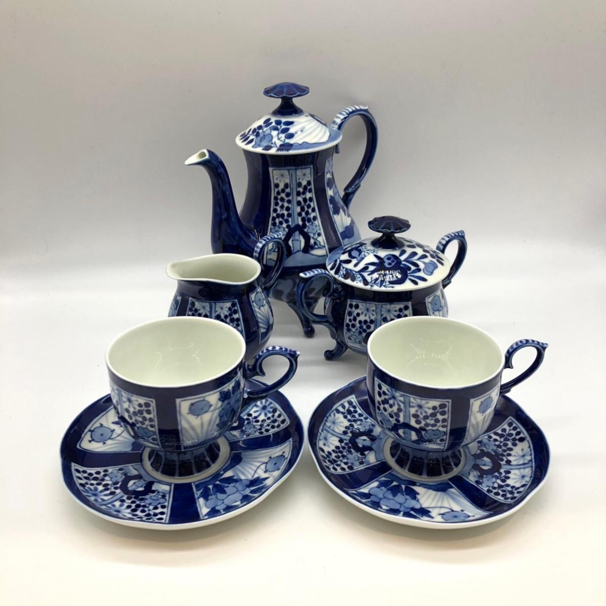 ☆深川製磁 VOC カップ＆ソーサー 2客 ティーポット クリーマー