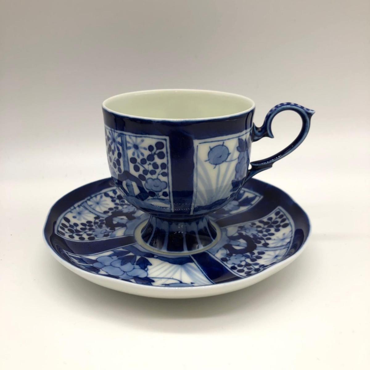 ☆深川製磁 VOC カップ＆ソーサー 2客 ティーポット クリーマー