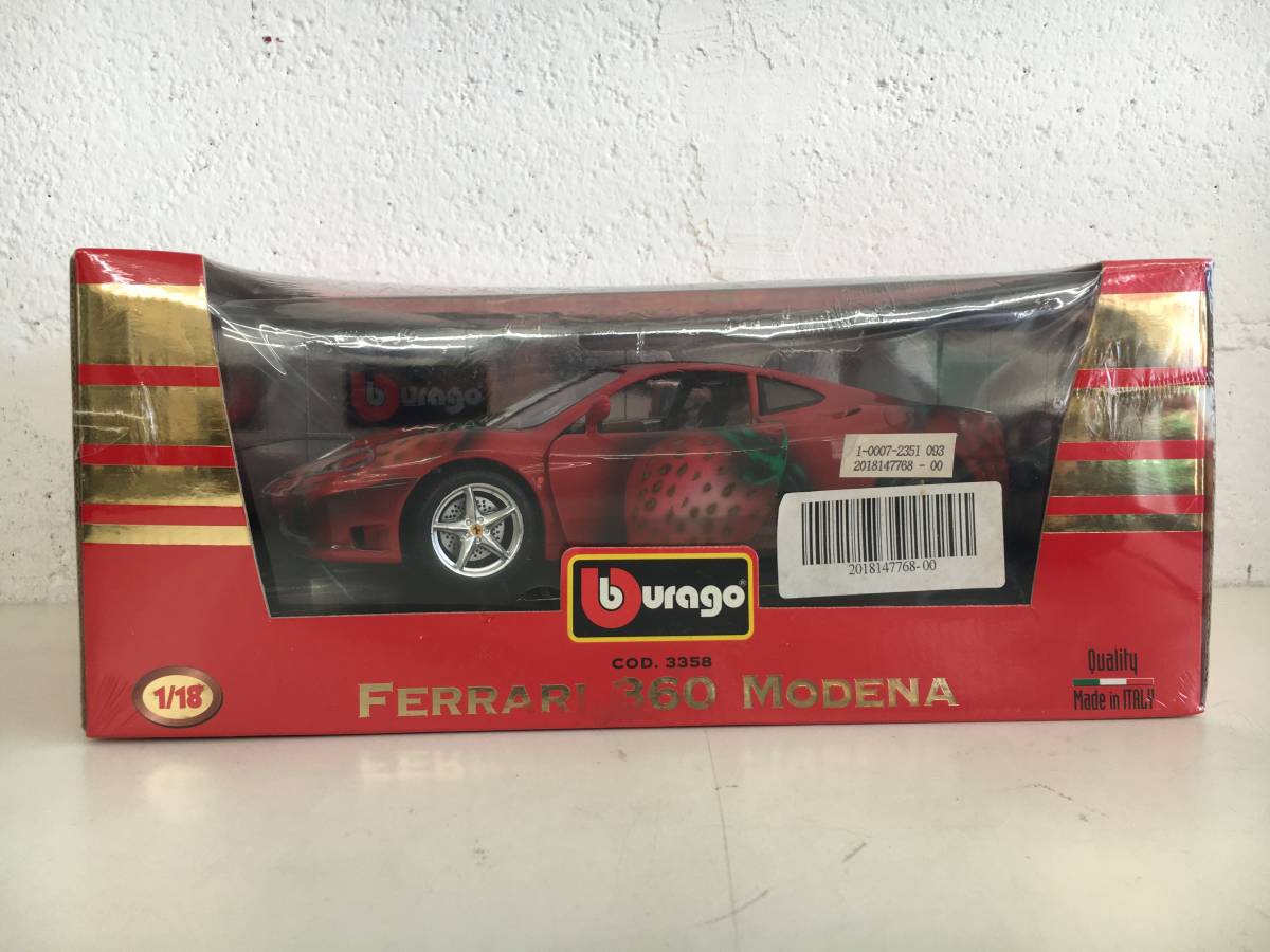 1125-07s☆未開封 BBURAGO 1/18 フェラーリ360 MODENA COD.3358 0 1⁄