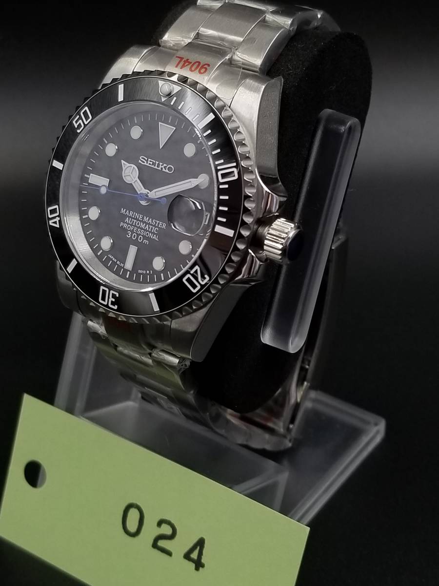 新品 黒サブ SS ステンレス SEIKO MODサブマリーナセイコー腕時計nh35  