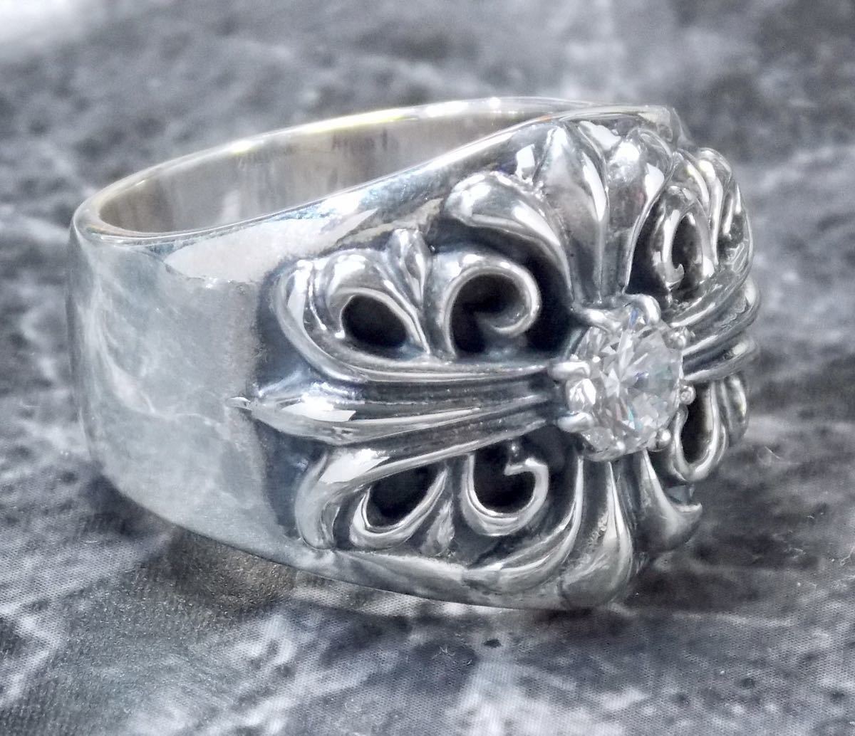 CHROME HEARTS☆クロムハーツ/キーパーリング/23号/センターパヴェ 