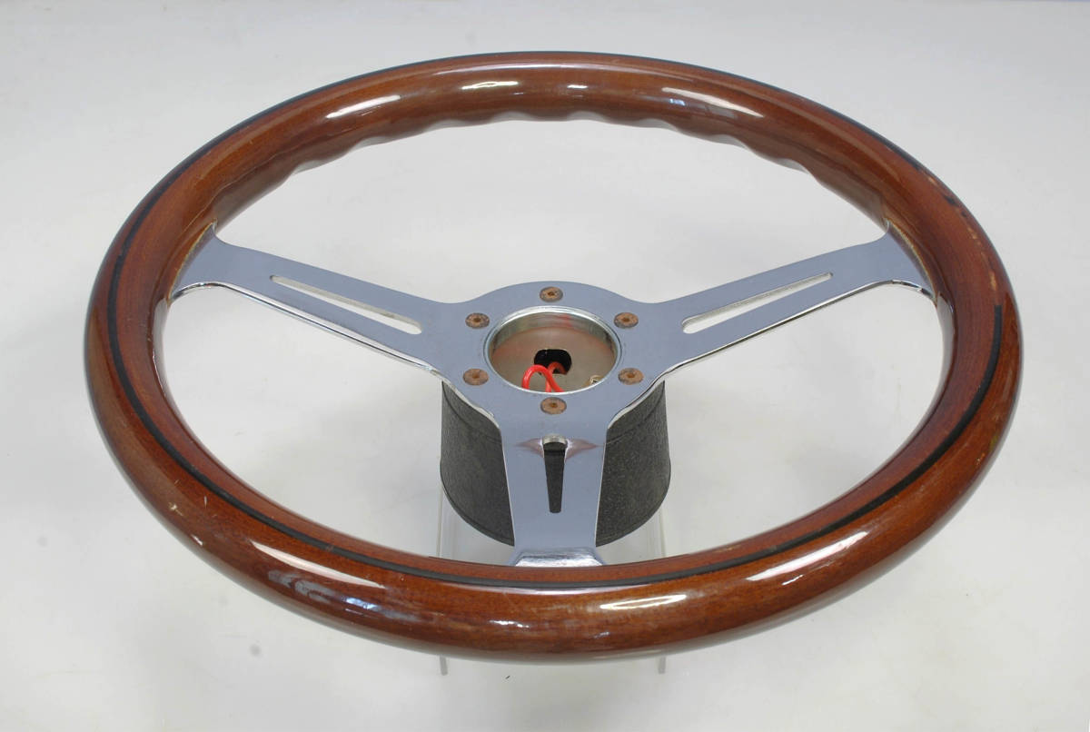 車 ウッドステアリング メーカー不明